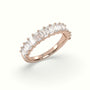 Emerald Cut Diamond Wedding Ring — Rose Gold