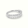 Radiant Cut Shared Prong Diamond Wedding Ring — White Gold