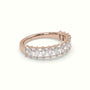 Radiant Cut Shared Prong Diamond Wedding Ring — Rose Gold