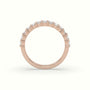 Radiant Cut Shared Prong Diamond Wedding Ring — Rose Gold