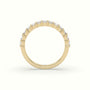 Radiant Cut Shared Prong Diamond Wedding Ring — Yellow Gold