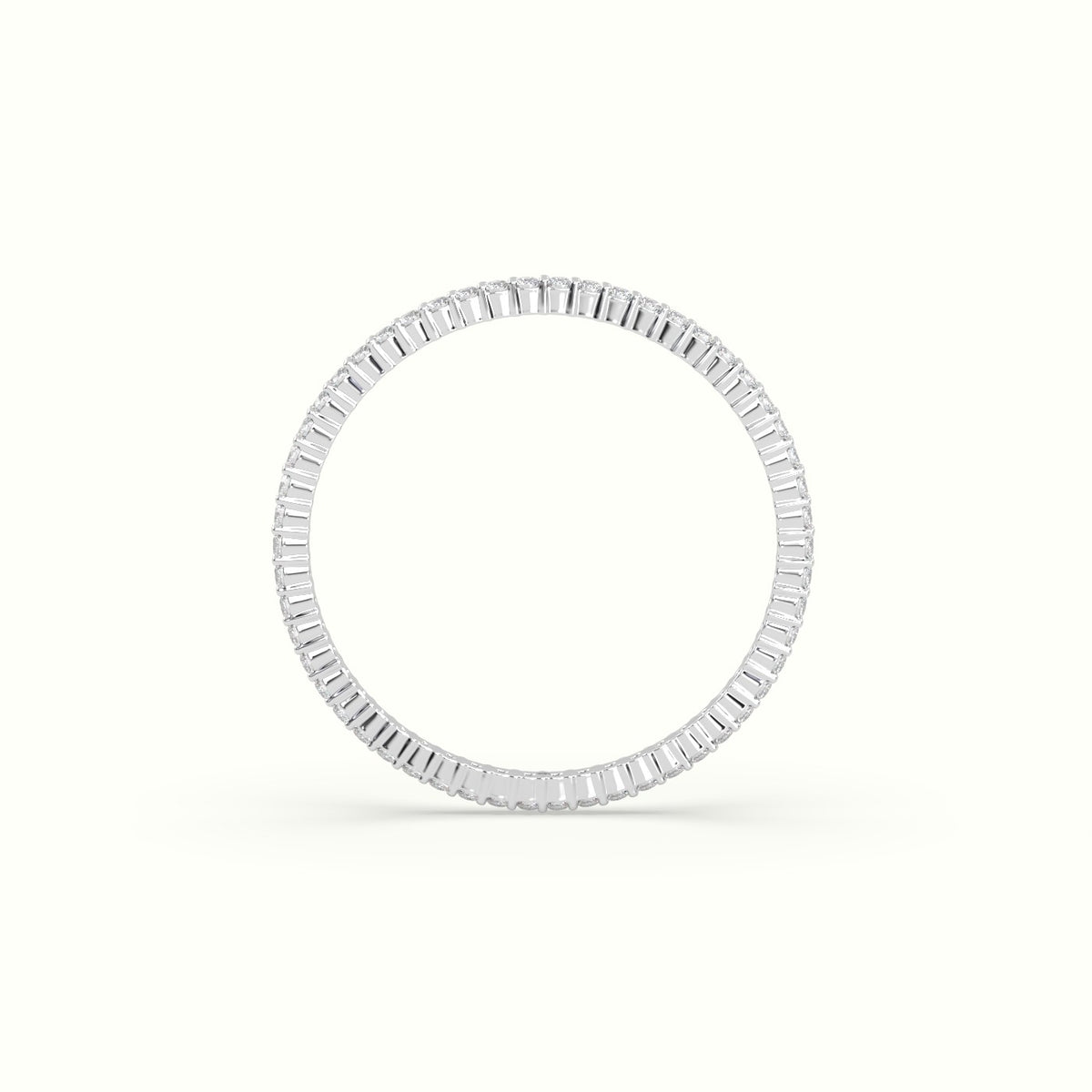 Classic Round Cut Diamond Eternity Ring — White Gold