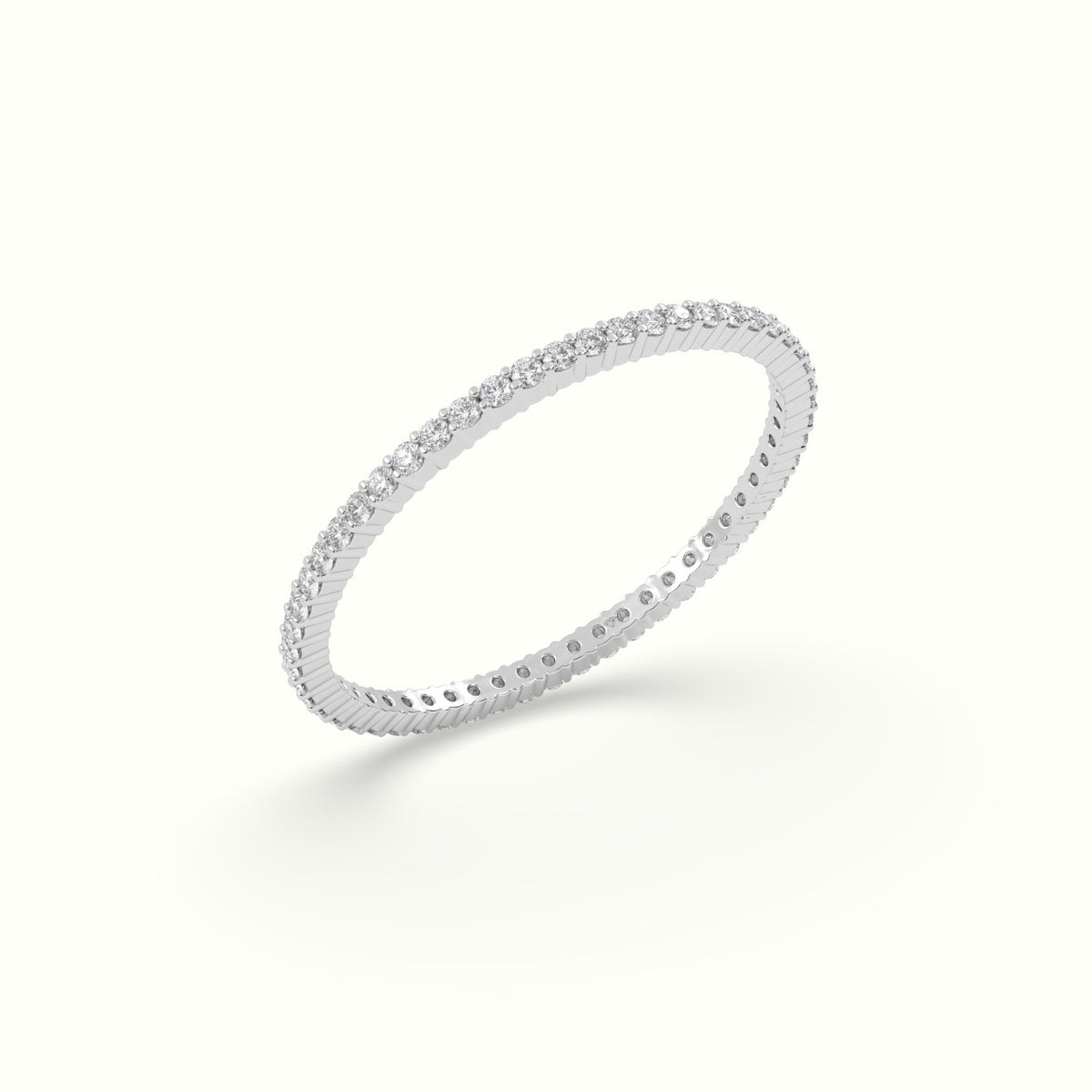 Classic Round Cut Diamond Eternity Ring — White Gold