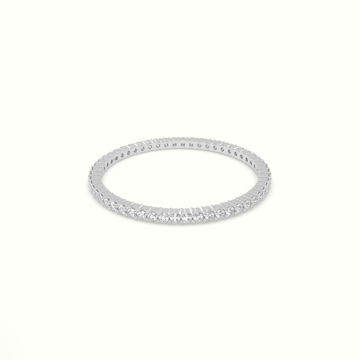 Classic Round Cut Diamond Eternity Ring — White Gold