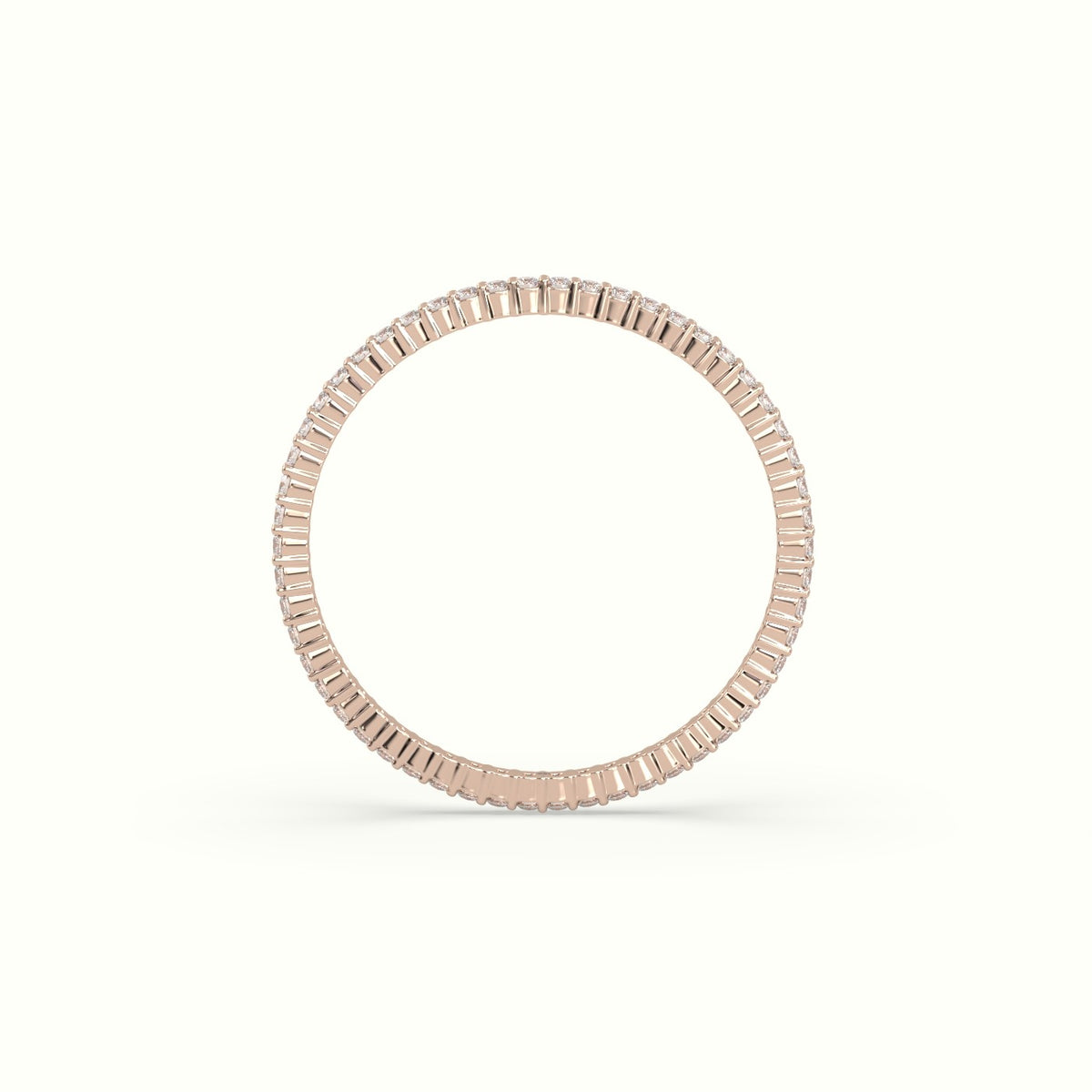 Classic Round Cut Diamond Eternity Ring — Rose Gold
