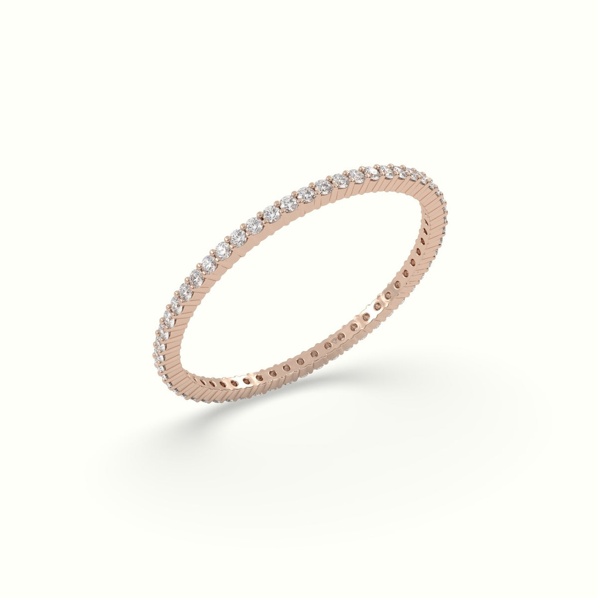 Classic Round Cut Diamond Eternity Ring — Rose Gold