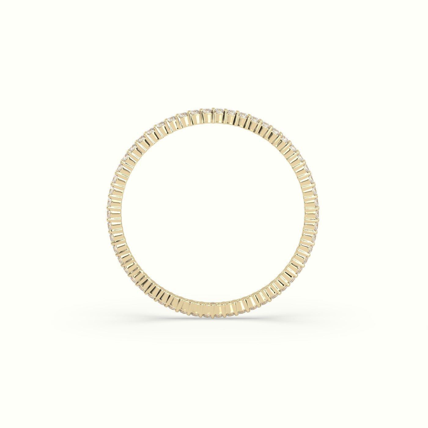 Classic Round Cut Diamond Eternity Ring — Yellow Gold