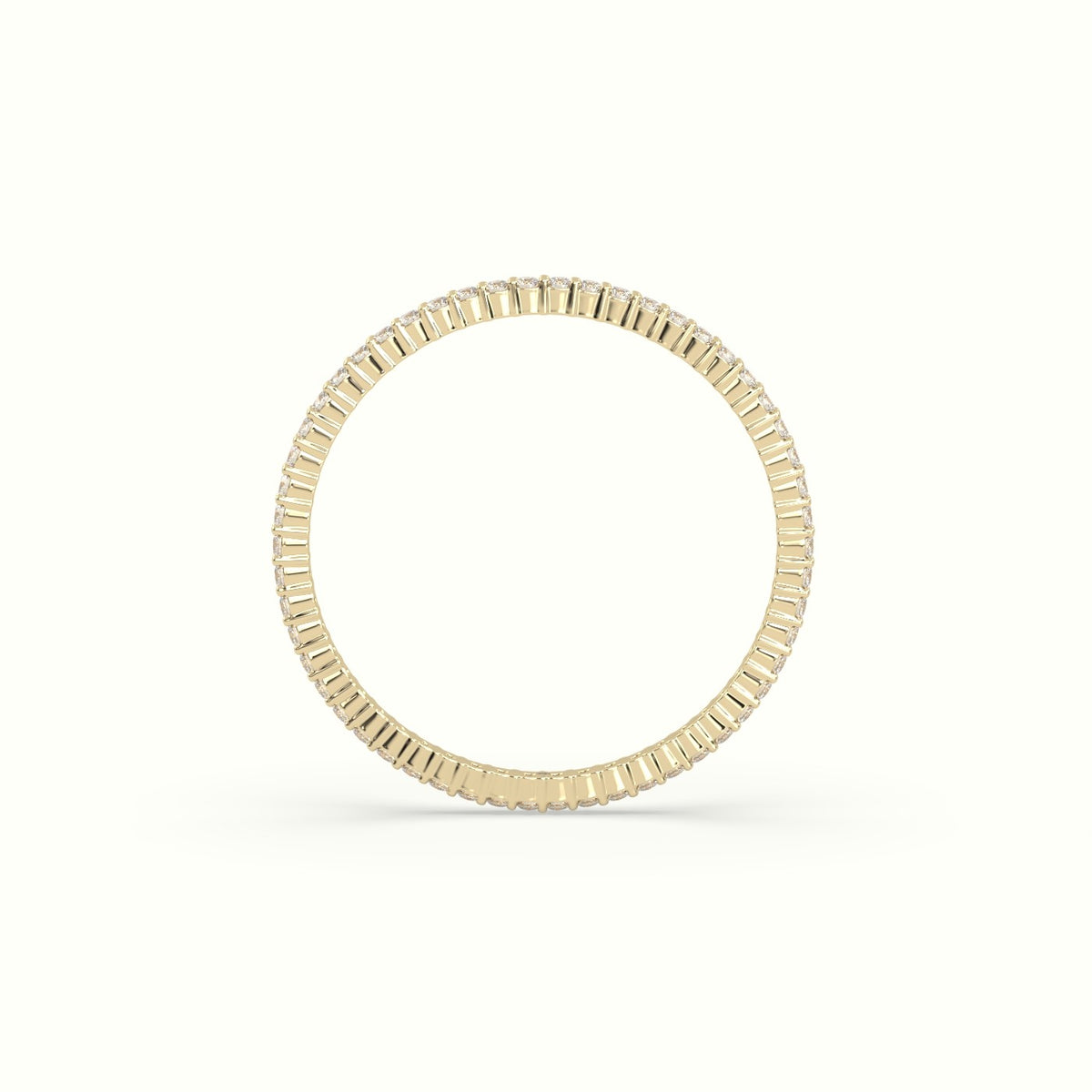 Classic Round Cut Diamond Eternity Ring — Yellow Gold