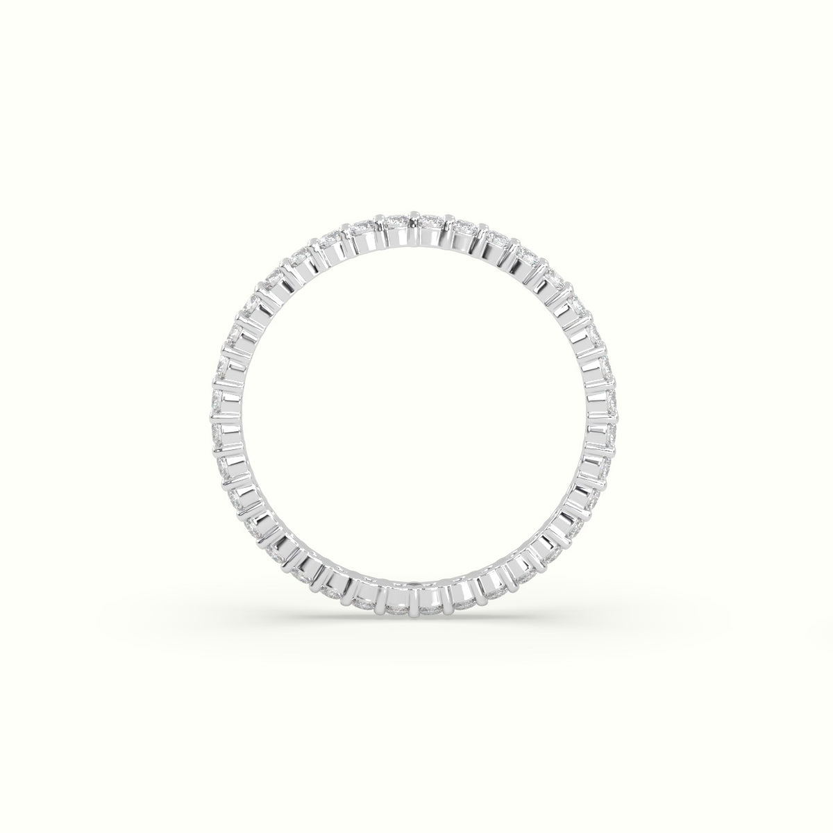 Round Diamond Eternity Wedding Ring — White Gold
