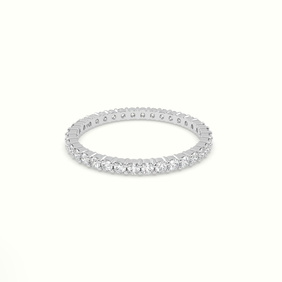 Round Diamond Eternity Wedding Ring — White Gold