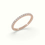 Round Diamond Eternity Wedding Ring — Rose Gold