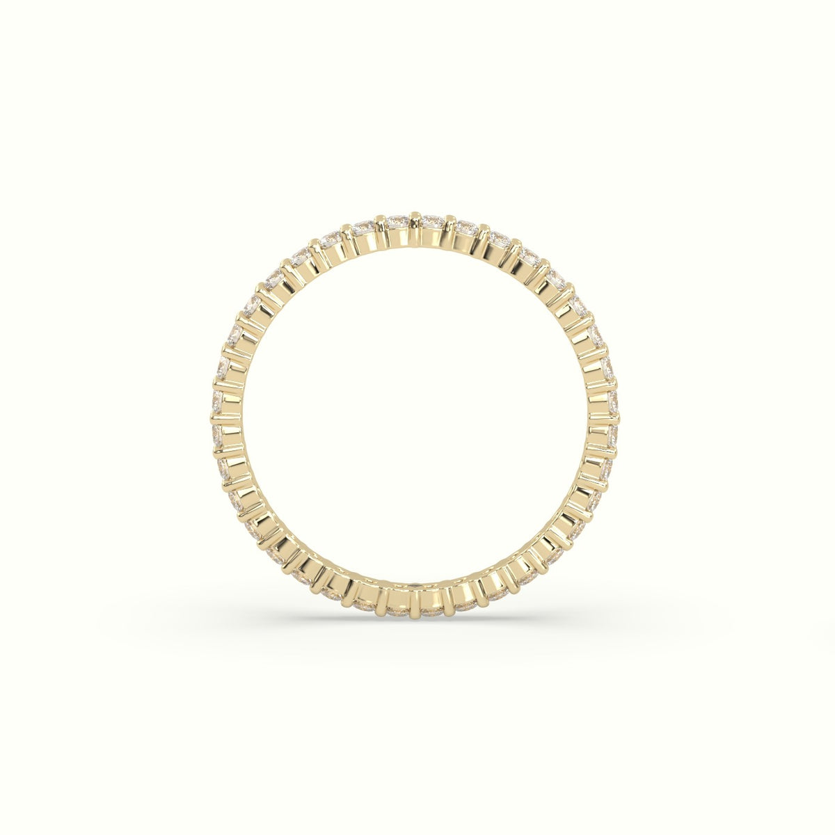 Round Diamond Eternity Wedding Ring — Yellow Gold
