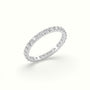 Shared Prong Diamond Wedding Ring — White Gold