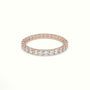 Shared Prong Diamond Wedding Ring — Rose Gold