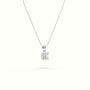 Ascher Cut Solitaire Diamond Pendant — White Gold