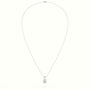 Ascher Cut Solitaire Diamond Pendant — White Gold