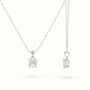 Ascher Cut Solitaire Diamond Pendant — White Gold