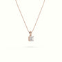 Ascher Cut Solitaire Diamond Pendant — Rose Gold