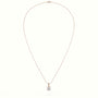 Ascher Cut Solitaire Diamond Pendant — Rose Gold