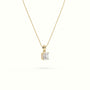 Ascher Cut Solitaire Diamond Pendant — Yellow Gold