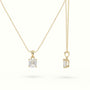 Ascher Cut Solitaire Diamond Pendant — Yellow Gold
