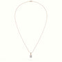 Emerald Cut Solitaire Diamond Pendant — Rose Gold