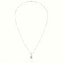 Emerald Cut Solitaire Diamond Pendant — Yellow Gold