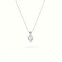 Heart Cut Solitaire Diamond Pendant — White Gold