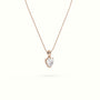 Heart Cut Solitaire Diamond Pendant — Rose Gold
