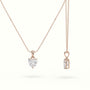 Heart Cut Solitaire Diamond Pendant — Rose Gold