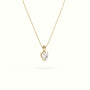 Heart Cut Solitaire Diamond Pendant — Yellow Gold