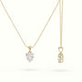 Heart Cut Solitaire Diamond Pendant — Yellow Gold