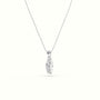 Marquise Cut Solitaire Diamond Pendant — White Gold