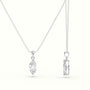 Marquise Cut Solitaire Diamond Pendant — White Gold