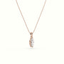 Marquise Cut Solitaire Diamond Pendant — Rose Gold