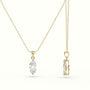 Marquise Cut Solitaire Diamond Pendant — Yellow Gold