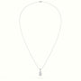 Oval Cut Solitaire Diamond Pendant — White Gold