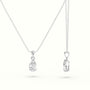 Pear Cut Solitaire Diamond Pendant — White Gold