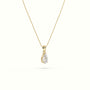 Pear Cut Solitaire Diamond Pendant — Yellow Gold