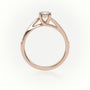 Round-Cut Diamond 4 Prongs Designer Engagement Ring — Rose Gold
