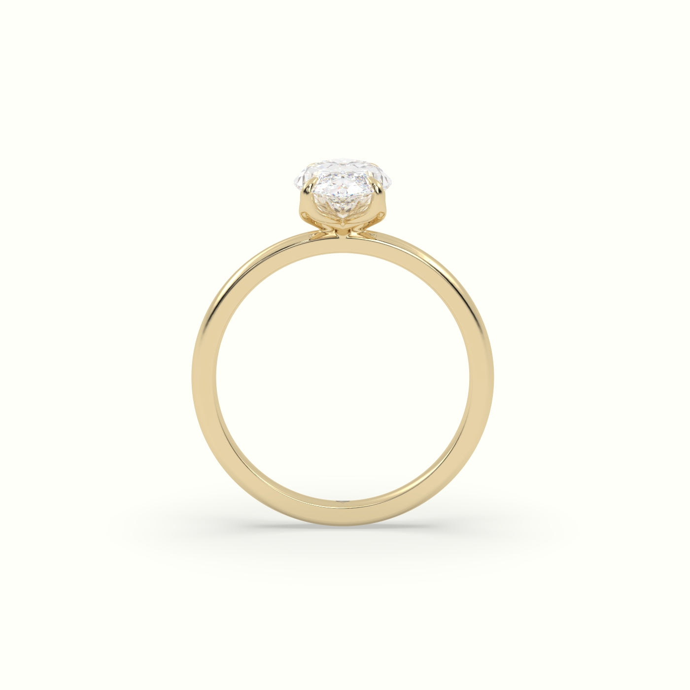 The Tulip Marquise Cut 4 Prong Solitaire Diamond Engagement Ring