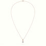 Radiant Cut Solitaire Diamond Pendant — Rose Gold