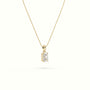 Radiant Cut Solitaire Diamond Pendant — Yellow Gold