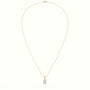 Radiant Cut Solitaire Diamond Pendant — Yellow Gold