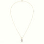 Marquise Cut Solitaire Halo Diamond Pendant — Yellow Gold