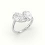 Oval & Pear Toi Moi Ring — White Gold