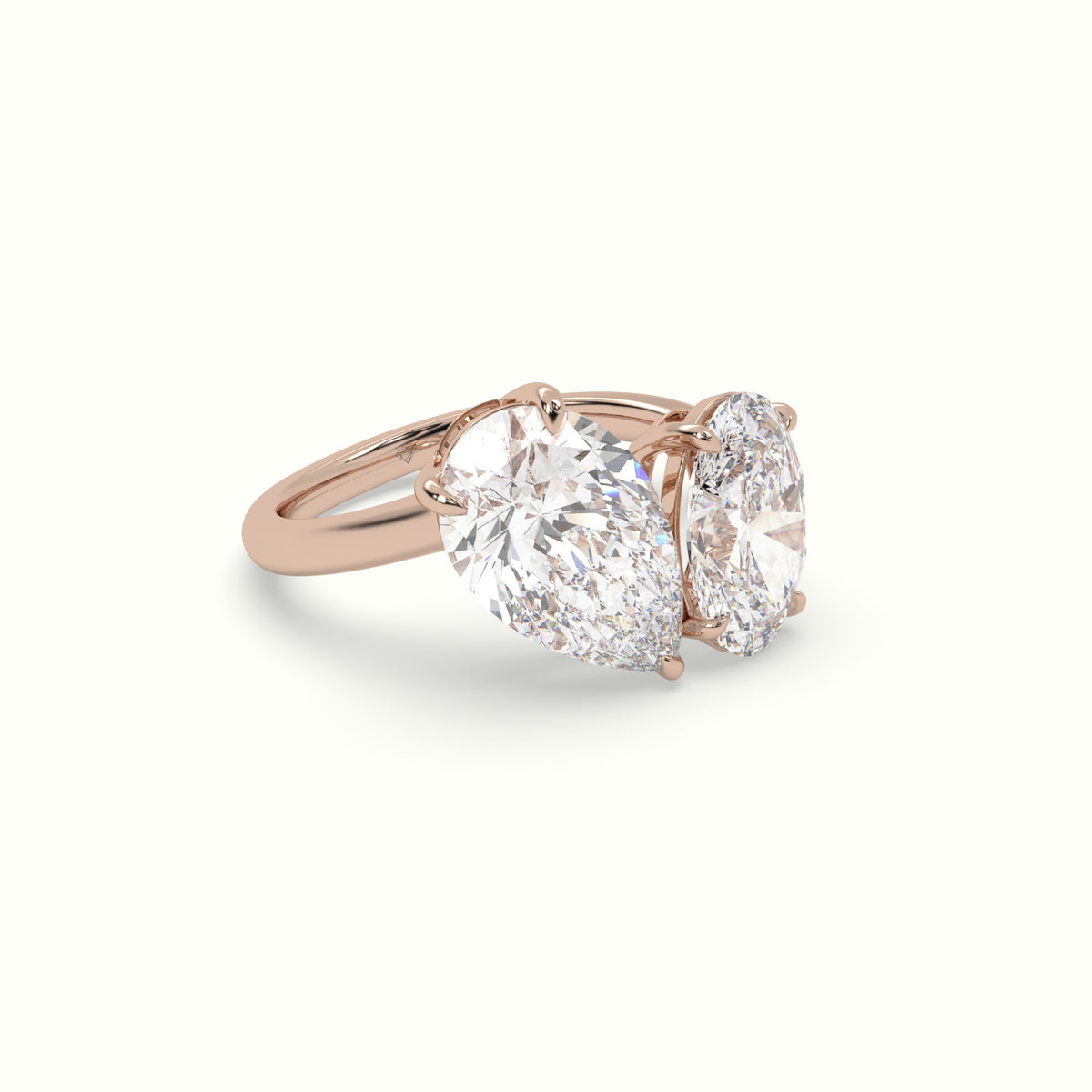 Oval & Pear Toi Moi Ring — Rose Gold
