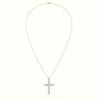 Round Diamond Cross Pendant Necklace — Yellow Gold