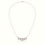Oval Diamond Prong Setting Pendant Necklace — Rose Gold