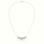 Oval Diamond Prong Setting Pendant Necklace — Yellow Gold